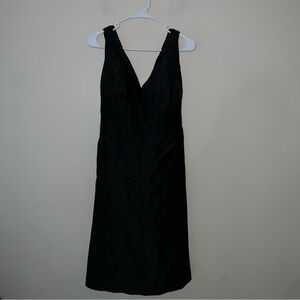 Jenny Yoo Collection Formal Dress back Bow Women Size 18 Silk Black Sleeveless